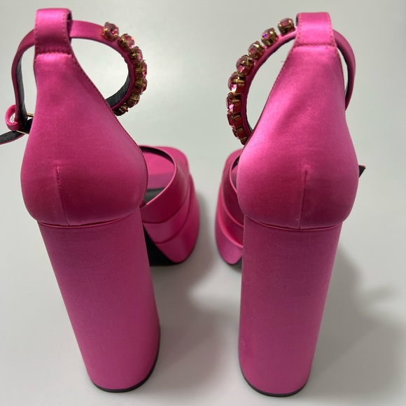 Versace Aevitas Satin Platform Pumps Pink Women’s EU 38.5/US 8.5 - Picture 7 of 12